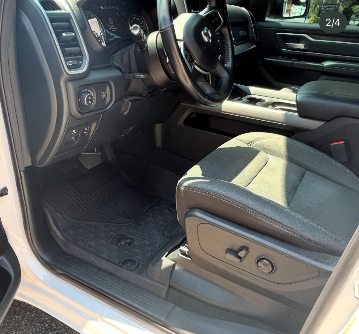 Truck interior dashboard and seats detailed